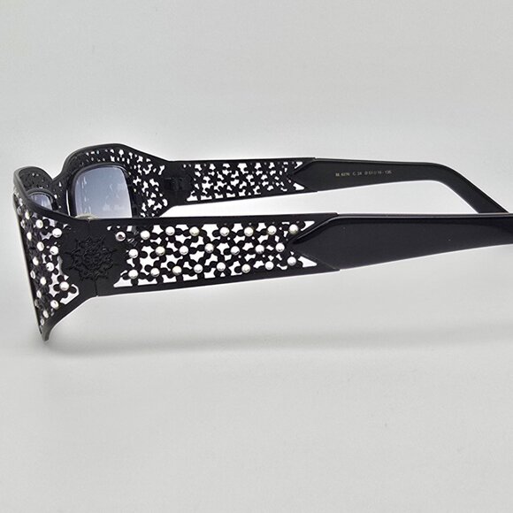 Caviar Champagne Series M. 6276 C. 24 Matte Black Rhinestone Sunglasses Frame main image 7
